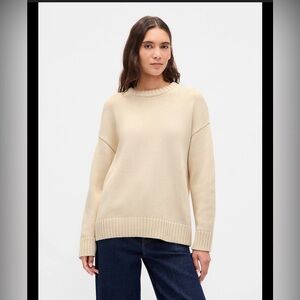 GAP Cream 100% Cotton Oversized Women's Sweater